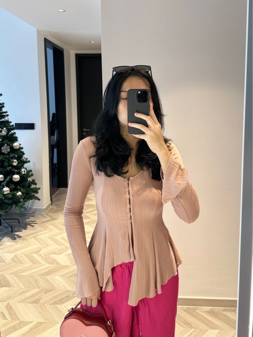 Sweet Pink Fishtail Blouse