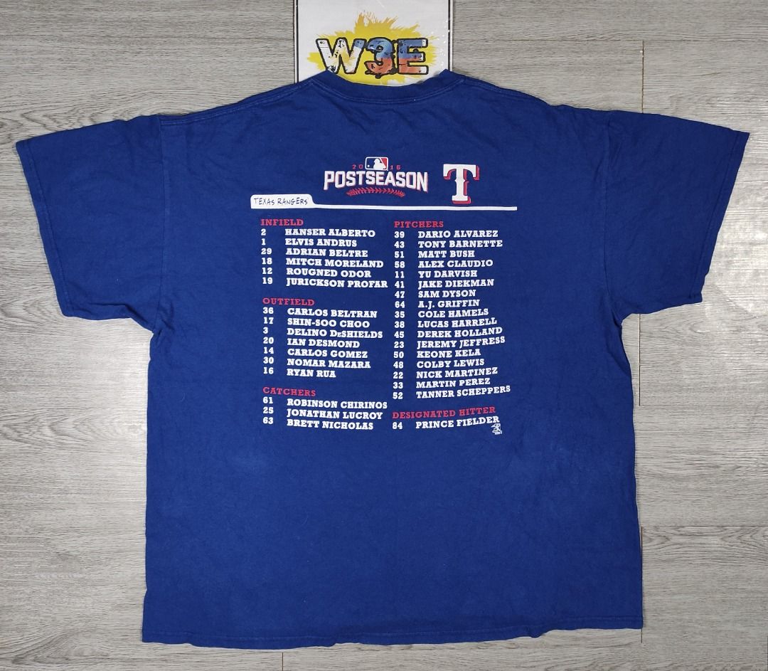 TEXAS RANGERS MISSION OCTOBER W/ BACK HIT XL BLUE - MAJESTIC, Men's ...