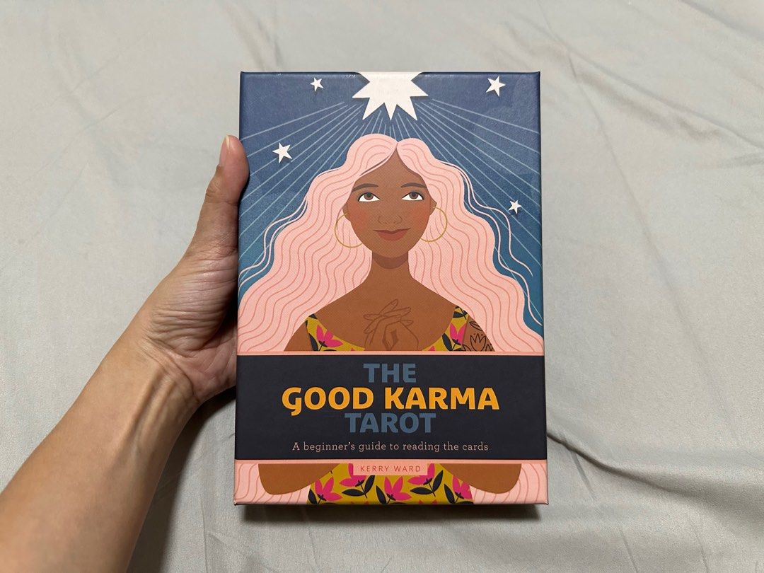 The Good Karma Tarot (Category: Storybooks) located in Quezon City. Submitted by arakin (Listing ID 1277446322, Image 1). Description: Lightly used (6-7 times, shuffled gently) by the owner before me and I haven't used it at all since my purchase. In pristine condition!.