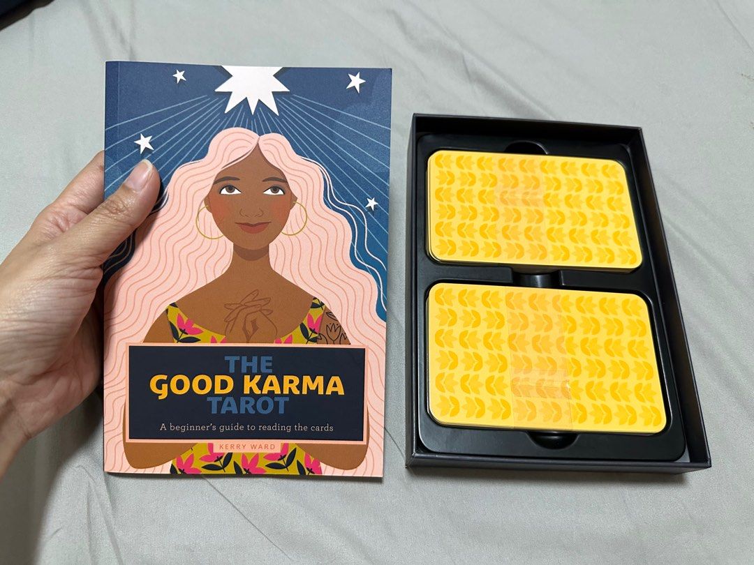 The Good Karma Tarot (Category: Storybooks) located in Quezon City. Submitted by arakin (Listing ID 1277446322, Image 2). Description: Lightly used (6-7 times, shuffled gently) by the owner before me and I haven't used it at all since my purchase. In pristine condition!.