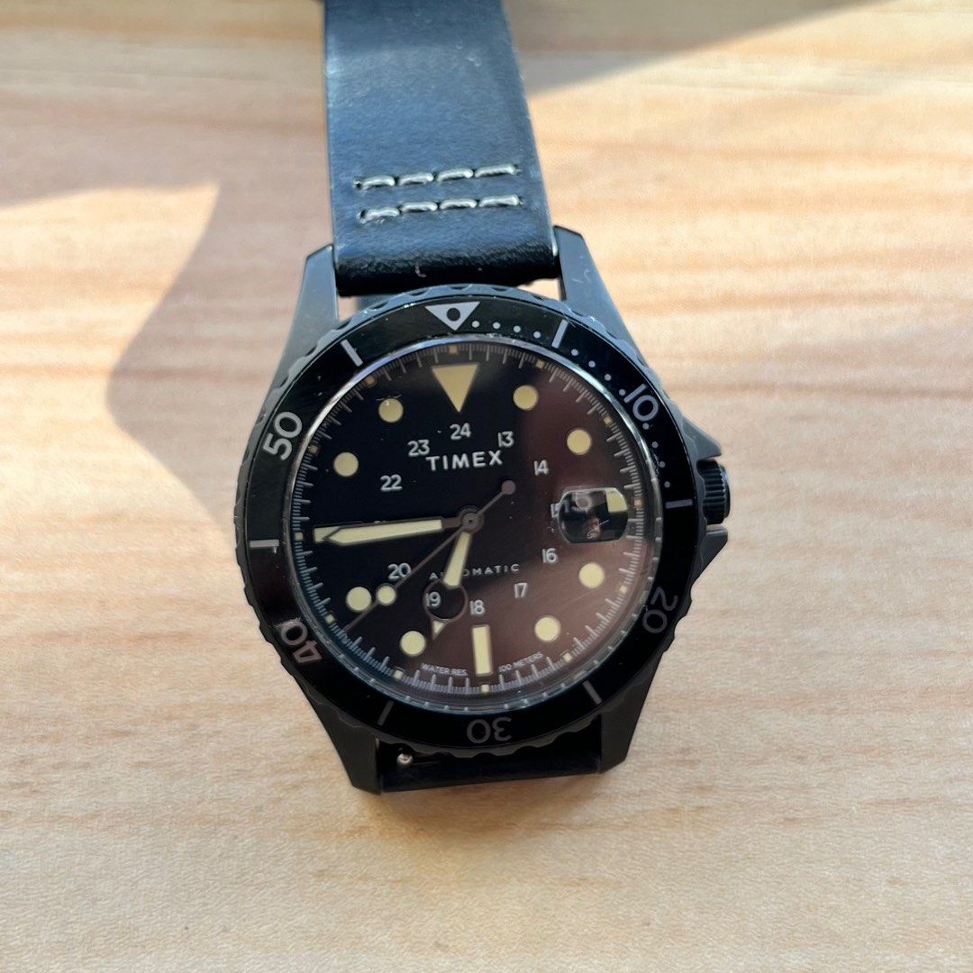 Timex Navi XL 41mm Automatic (Category: Men's Watches) located in Makati City. Submitted by olisic63 (Listing ID 1277463270, Image 3). Description: Great entry level automatic watch. Nice alternative to Seiko. Very stealthy. See review from Teddy Baldassare below: https://youtu.be/ZJ5dWhXvo0I?si=eGAXAt7VN58CHqQk Sells for 170 USD in Amazon: Timex Men’s Navi XL Watch https://a.co/d/cbBlhOX RFS: streamlining my watch collection.