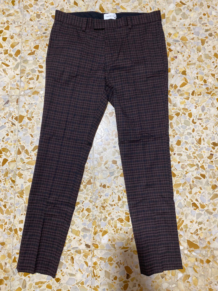 Topman Textured Straight Flare Trousers In Black | ModeSens