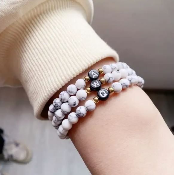 White stone bracelet top