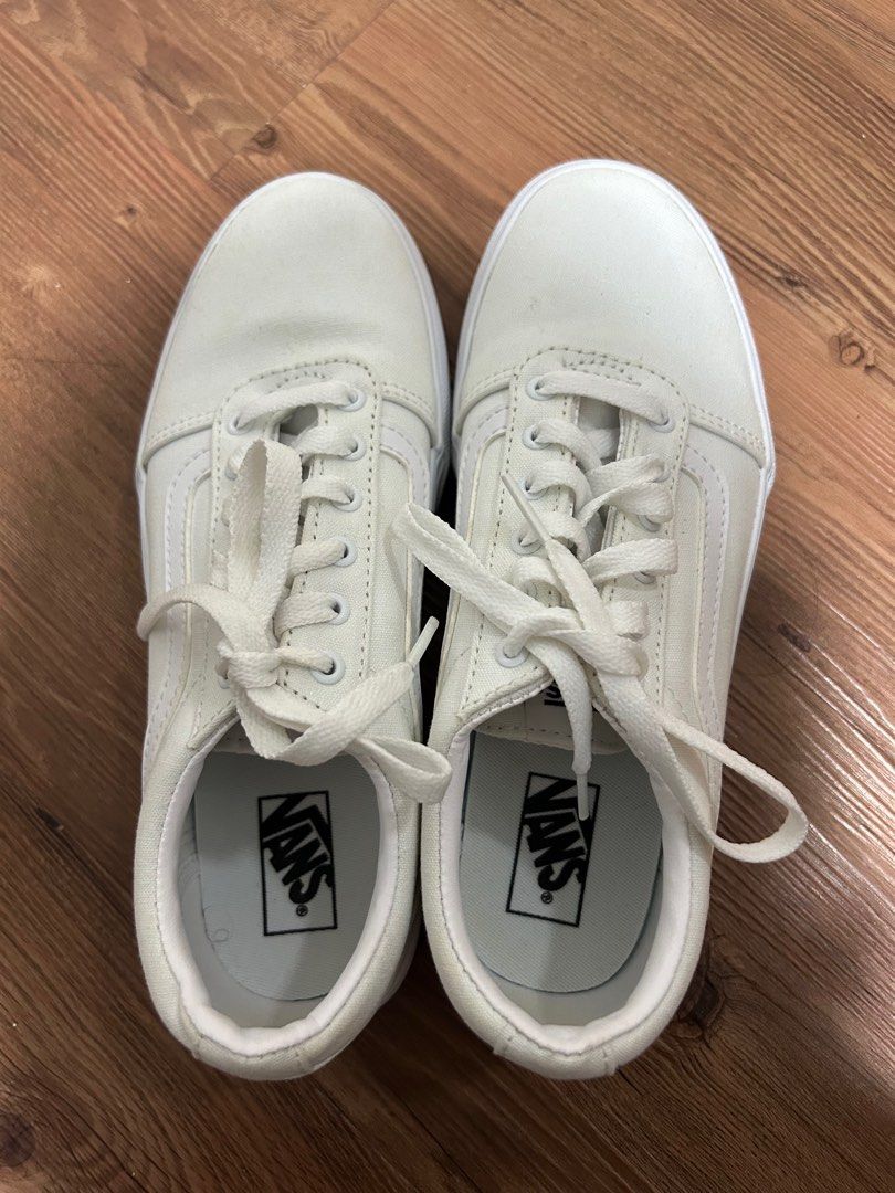 Vans canvas old on sale skool true white
