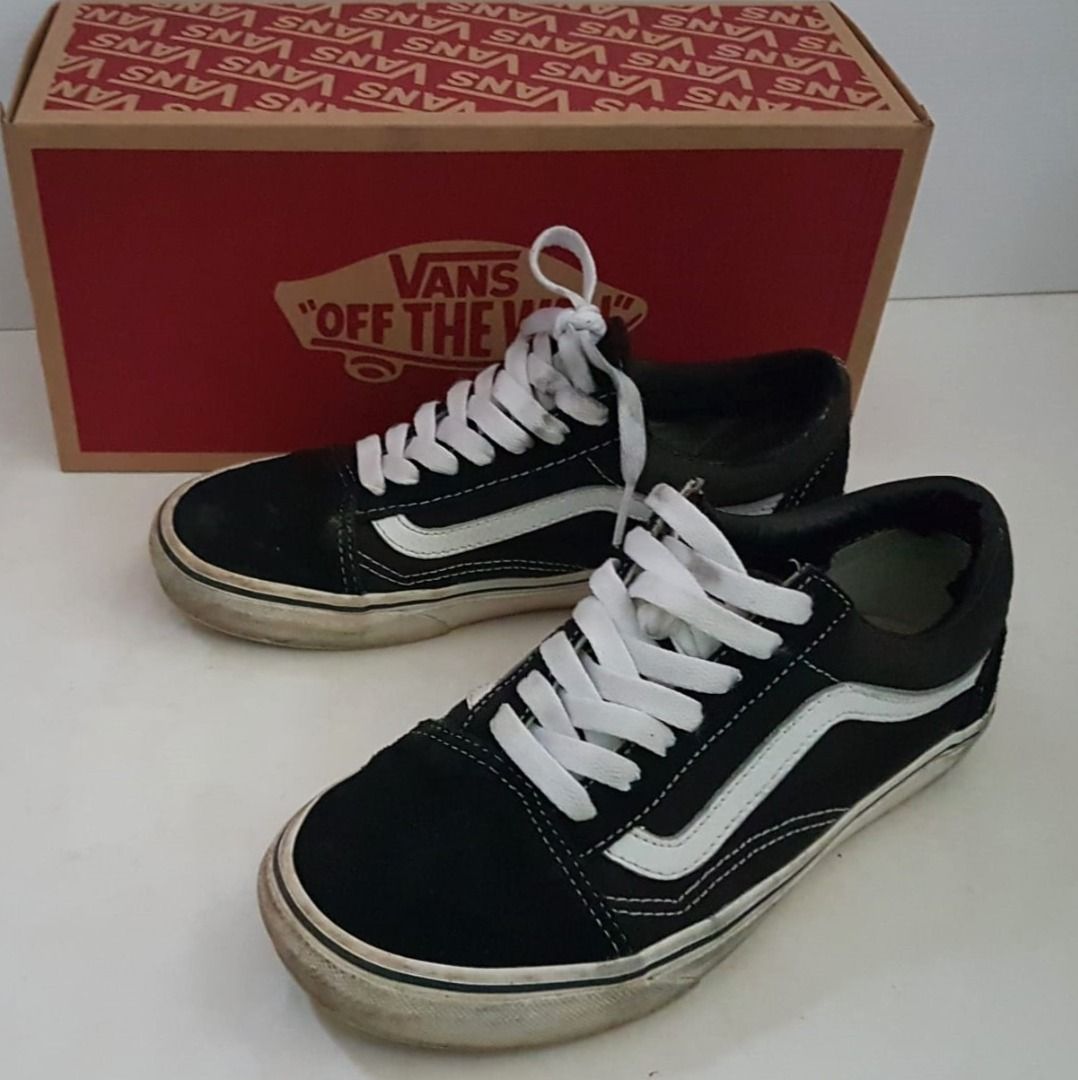 White slip on vans size 4.5 on sale