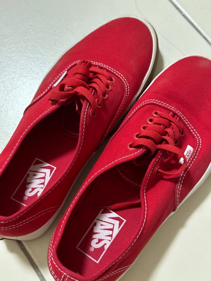 All red new arrivals vans shoes