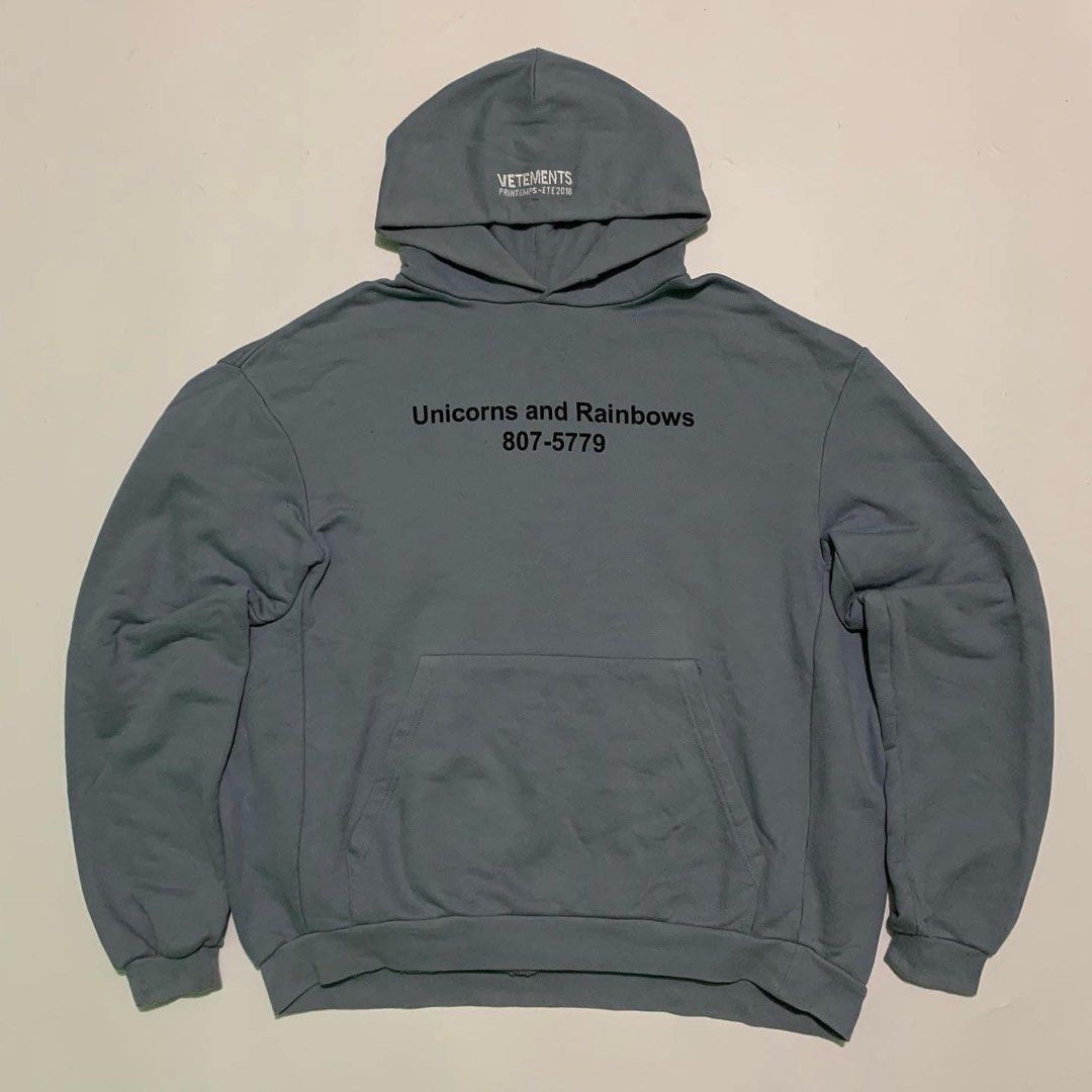 Vetements unicorns and rainbows hoodie sale