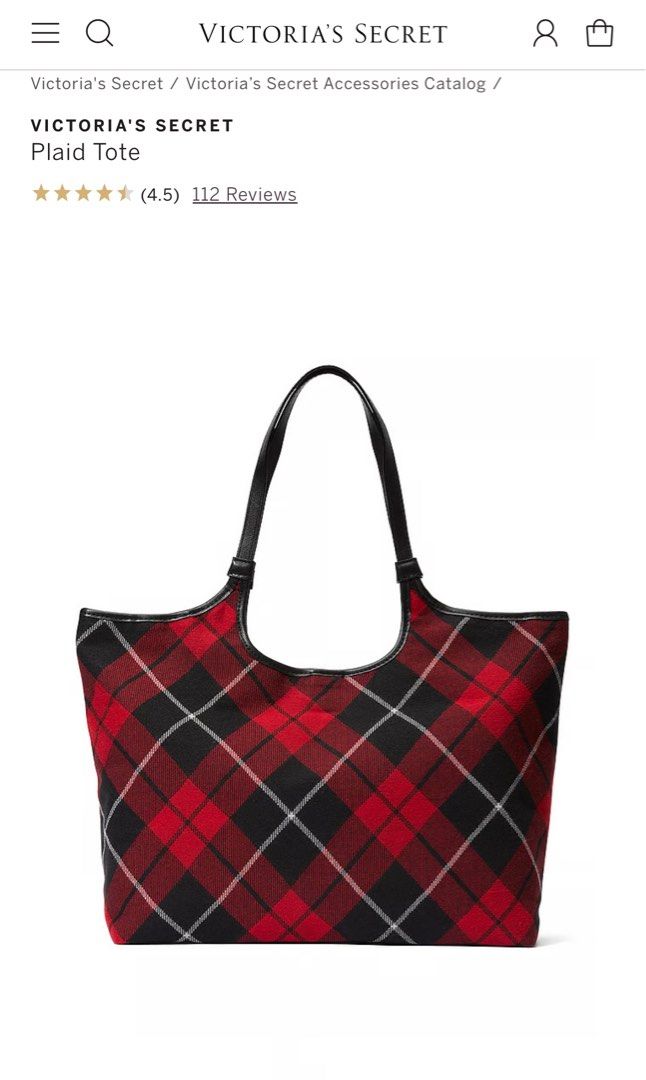 Red black new arrivals plaid purse