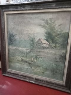 Vintage Oil Painting on Canvass by: Cesar Buenaventura
