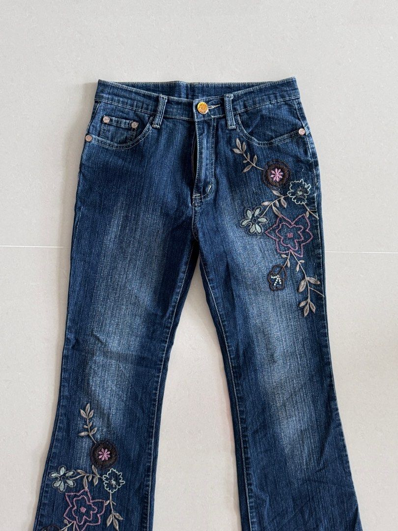 Girls floral jeans shop