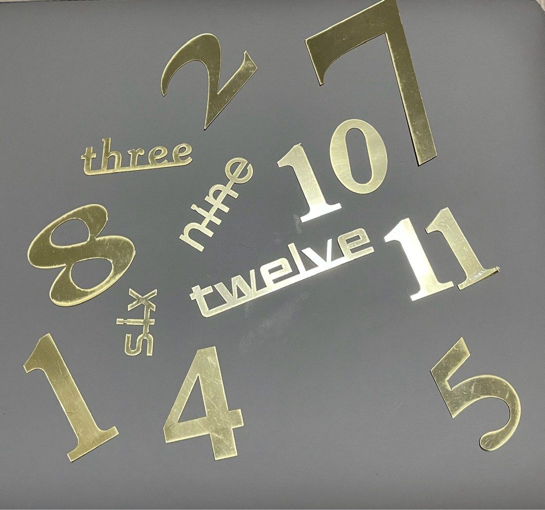 Wall Clock (Category: Wall Decor) located in Singapore. Submitted by lpm0909 (Listing ID 1277508523, Image 3). Description: Fixed price Gold colour Dimension: ‘Nine’ to ‘three’ - 59cm ‘Twelve’ to ‘six’ - 61cm.