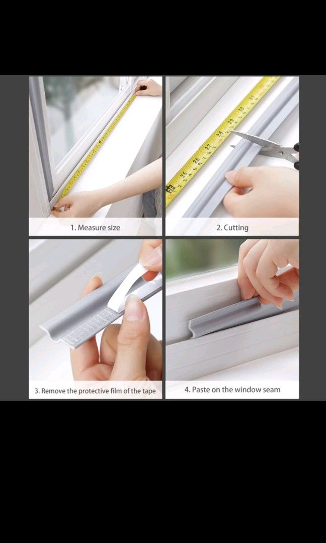 Window Seeler Window sealer weatherstrip noise insulation, Furniture & Home Living ...