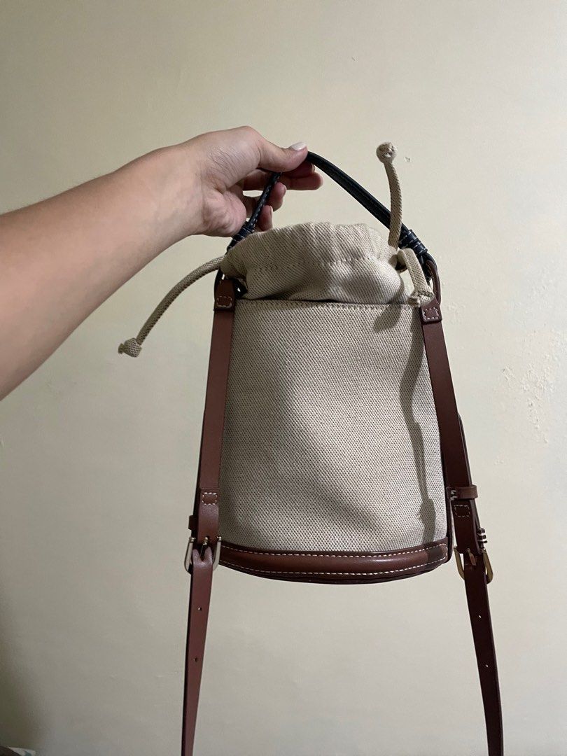 Canvas bucket hotsell bag zara
