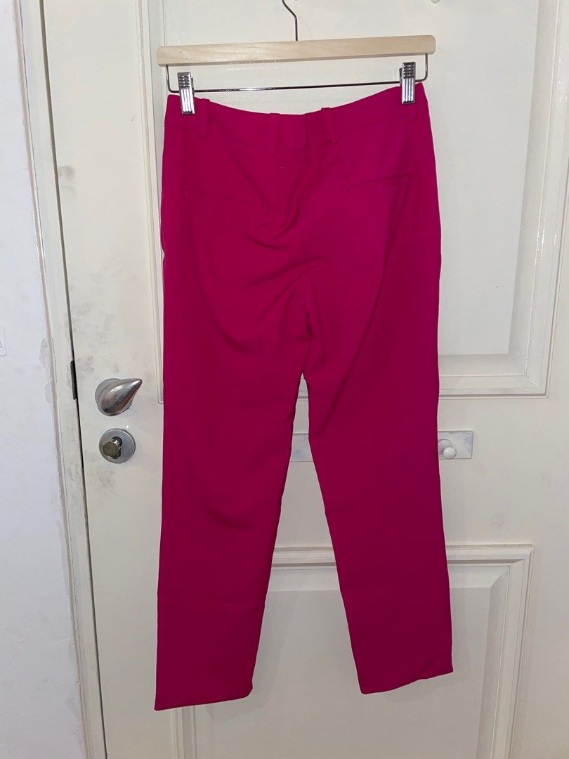 Zara Hot Pink Pants, Women's Fashion, Bottoms, Other Bottoms on Carousell