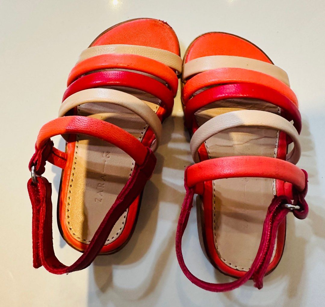 Red new arrivals zara sandals