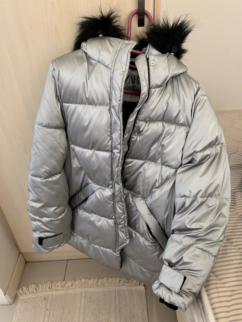Zara kids fur store jacket