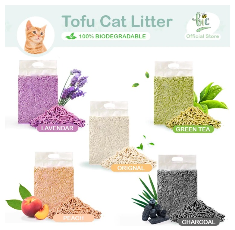 60L BIC TOFU Cat Litter EcoFriendly Biodegradable Fast Clump