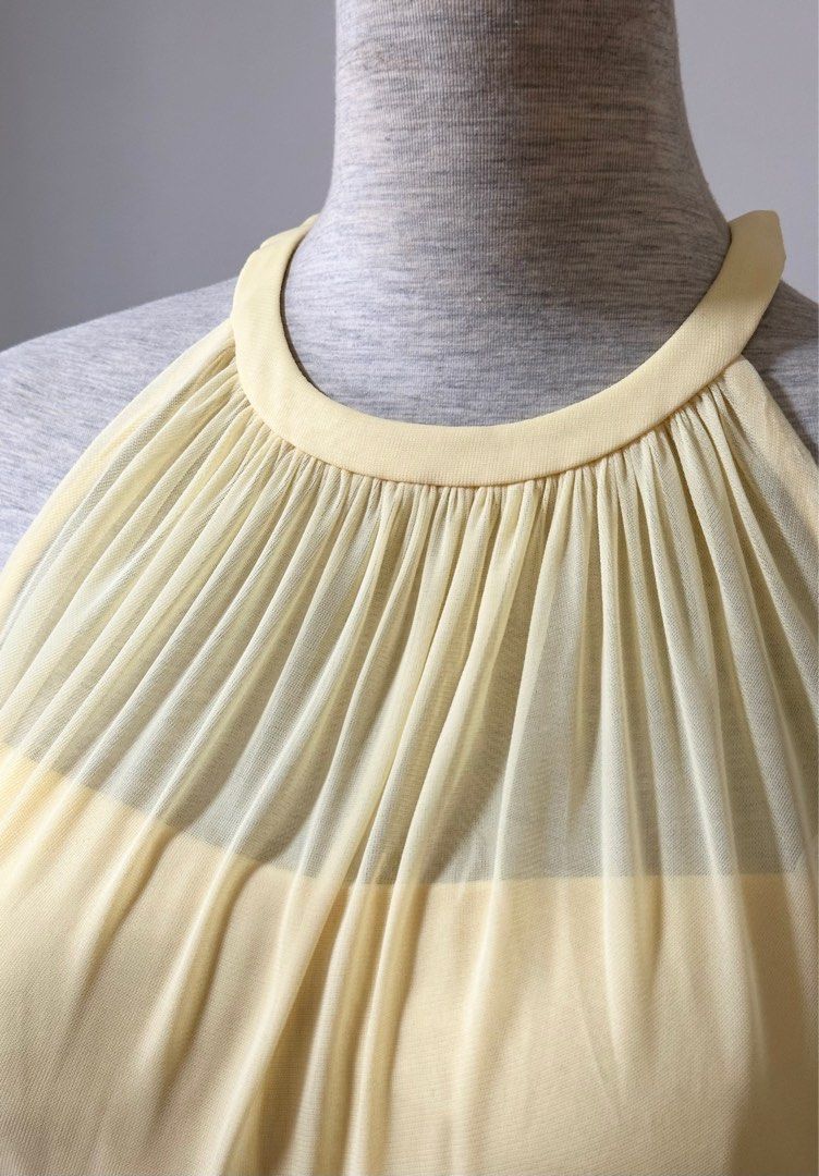 840. David s bridal canary dress size S RM45 Women s Fashion