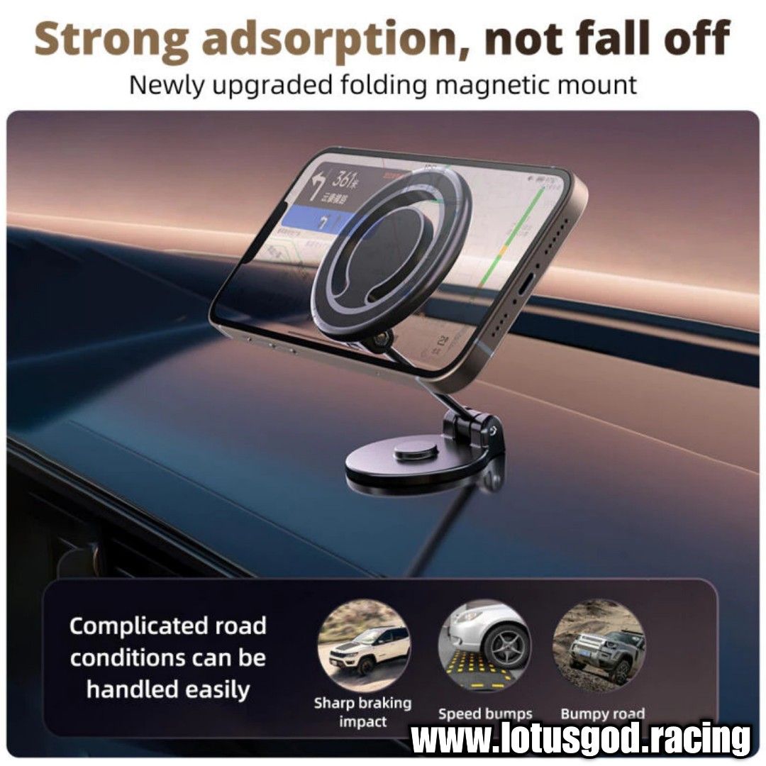 Magnetic Phone Holder For Car, Universal Folding Car Dashboard Windshield  For Tesla Phone Holder Mount 360 Rotation