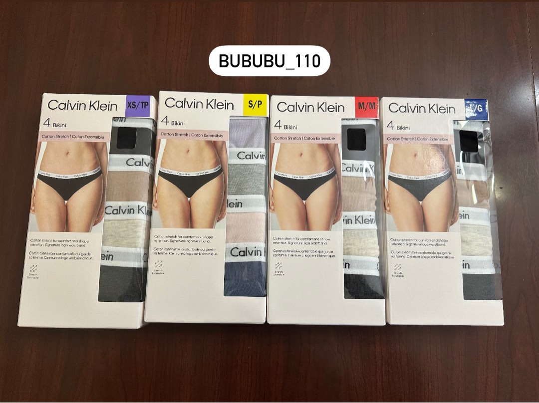 現貨❗️加拿大空運直送🇨🇦CK Calvin Klein 女裝比堅尼內褲CK Women bikini underwear 底褲4條裝(4pcs/set),  女裝, 內衣和休閒服- Carousell