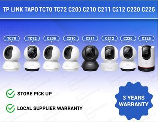 [Wifi indoor camera] TP-Link Tapo CCTV C200 / Tapo C210 C225 Full HD 360  Wireless Wifi Home Security IP Camera CCTV