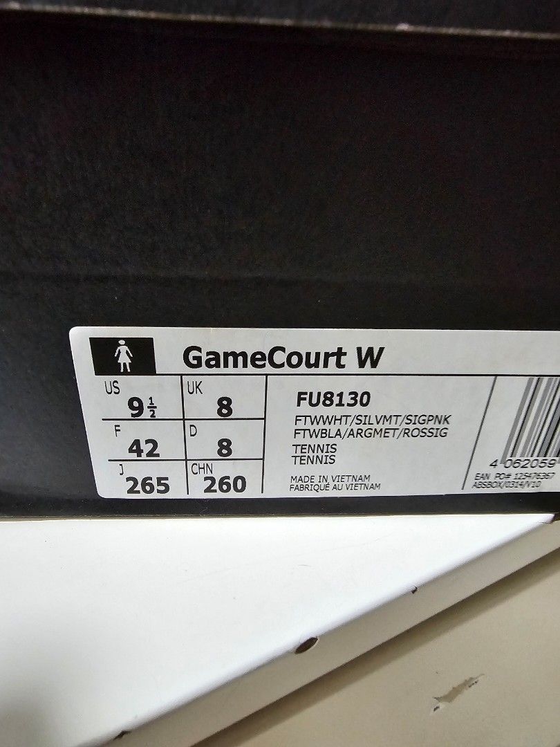 Adidas GameCourt Tennis Shoes (size 9 5) Sports Equipment Sports