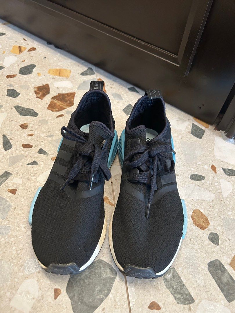 Adidas nmd womens clearance black and blue