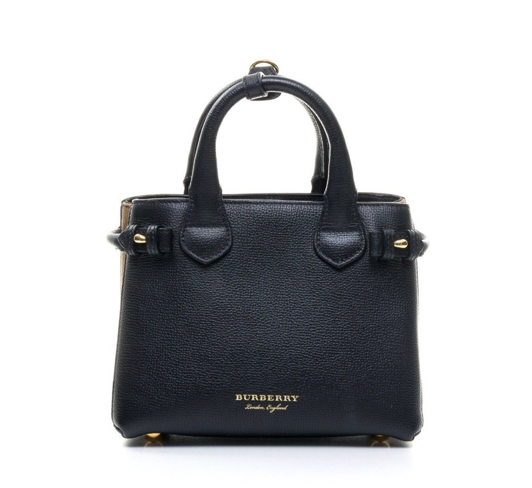 Burberry bag black deals leather