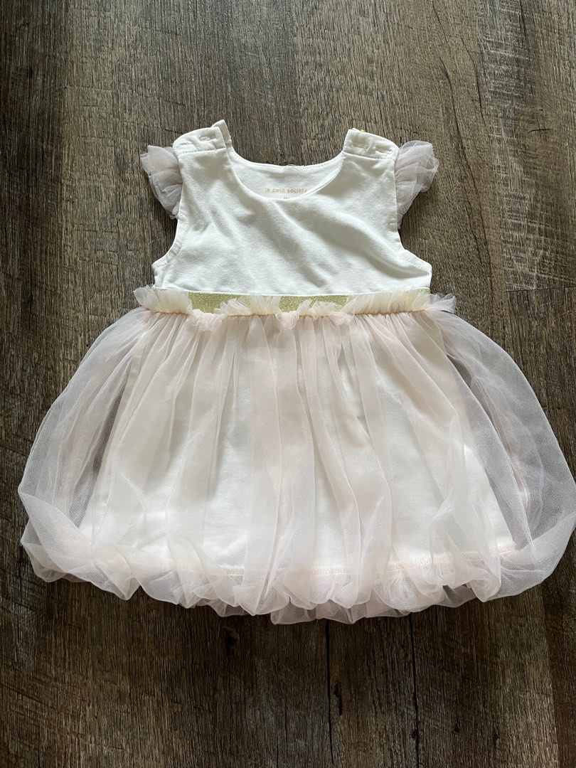White and gold deals dress for baby girl
