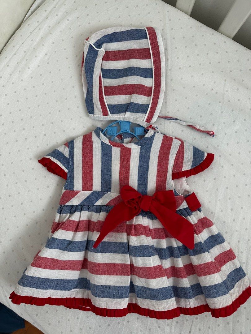 Red white and top blue baby girl clothes