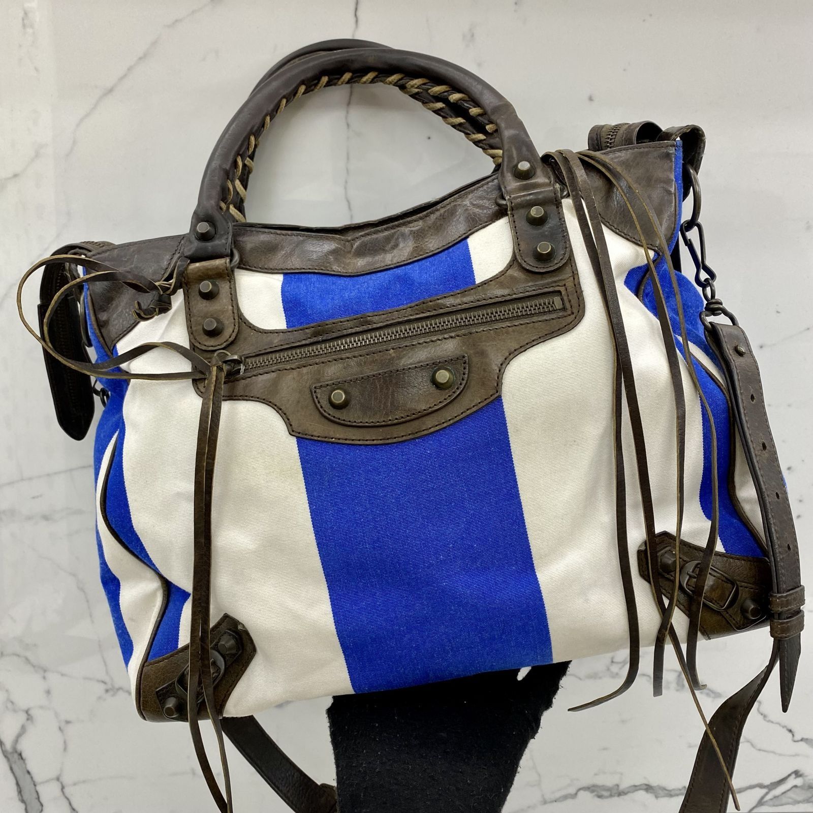 BALENCIAGA 235216 MIRROR 2WAY CANVAS SHOULDER BAG 237044598 WE