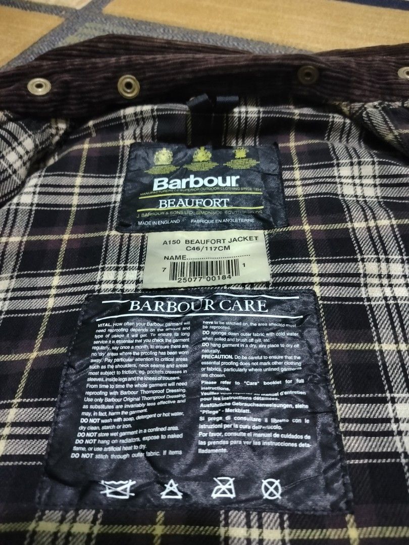 Barbour made in sales england