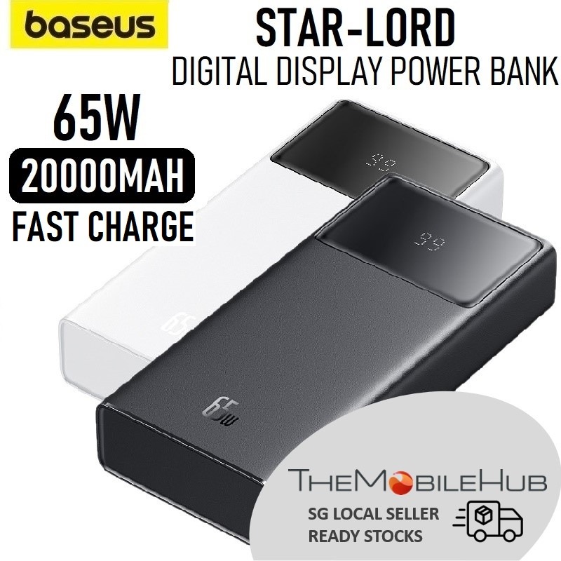 Baseus StarLord 65W 20000mAh Power Bank Digital Display TypeC Laptop PowerBank Fast Charger