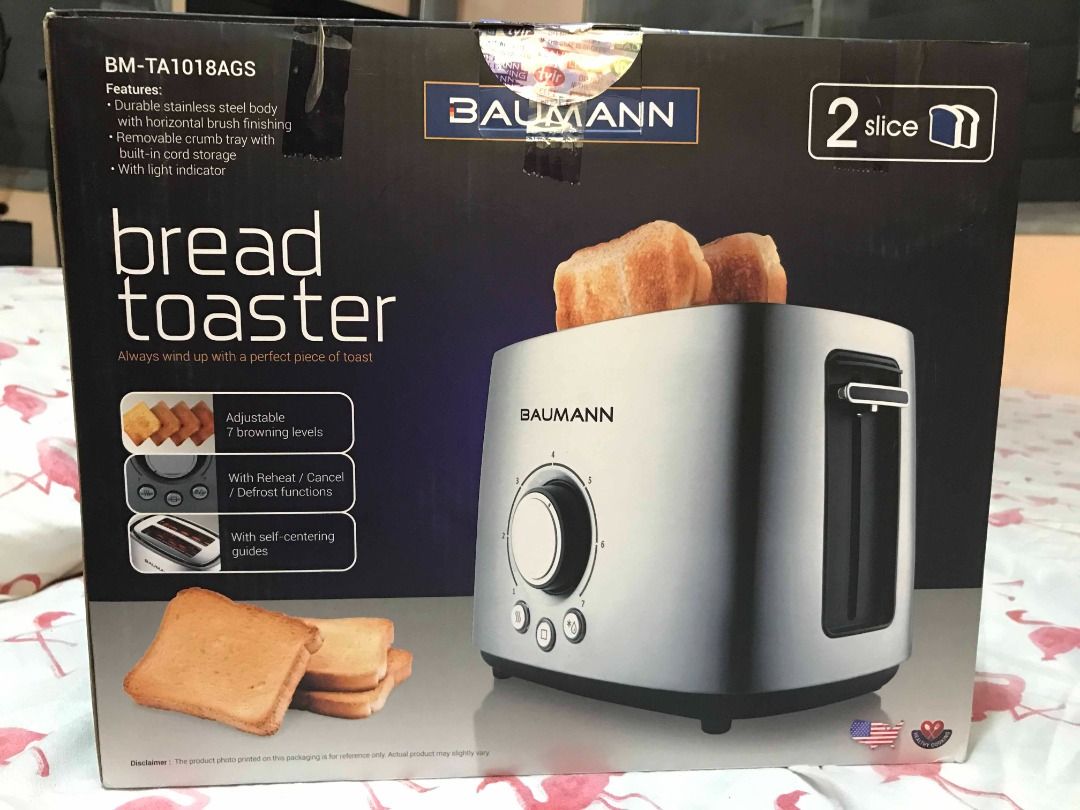 Baumann Bread Toaster · 2 slice capacity, Furniture & Home Living ...