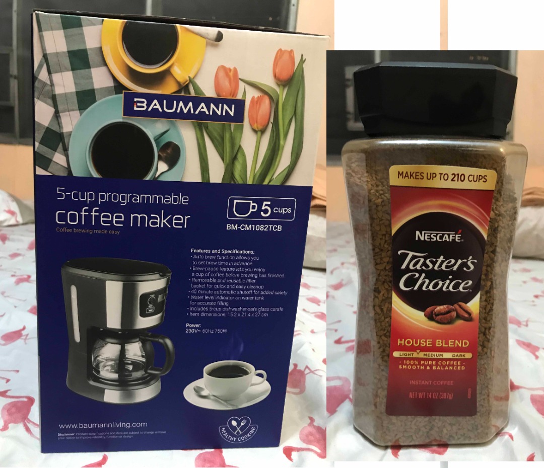 Baumann coffee Maker w/ free Nescafe tasters choice, TV & Home
