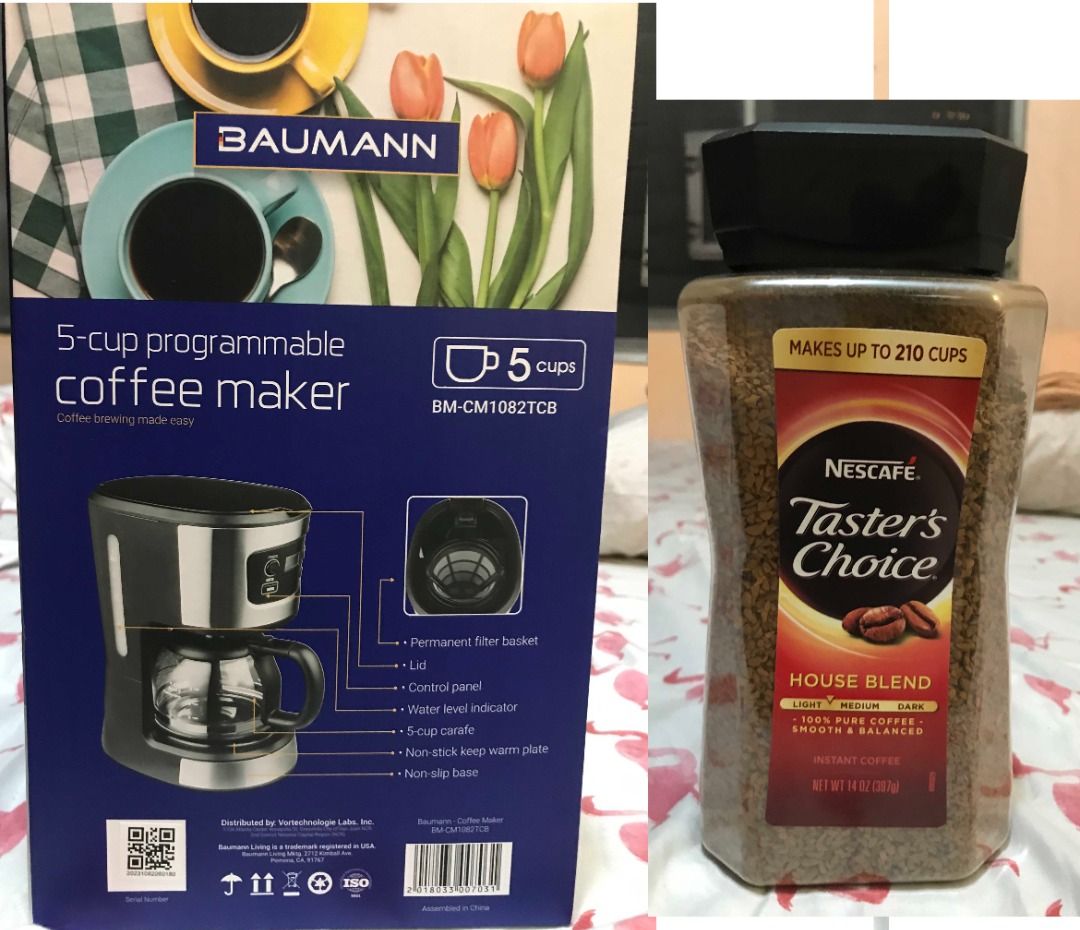 Baumann coffee Maker w/ free Nescafe tasters choice, TV & Home ...