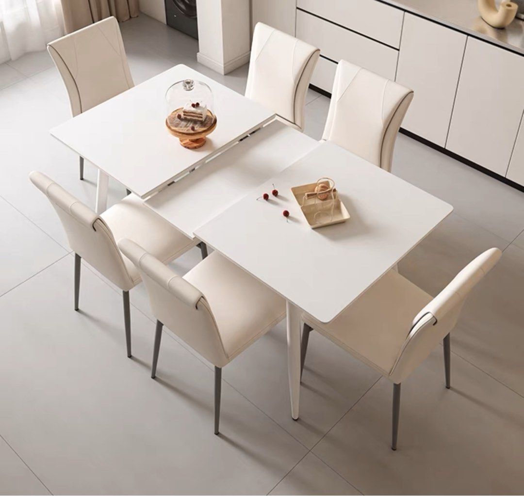 BAY Modern Extendable Dining Table and Chair Set, Furniture & Home ...