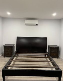 Bed Frame with Bedside Shelves