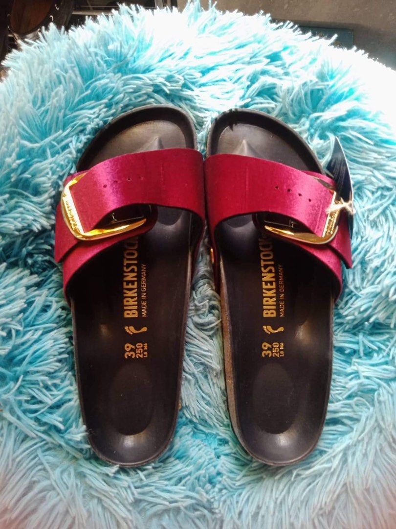 Birkenstock Big Buckle Madrid Red Velvet Women s Fashion