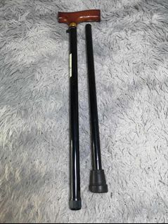 Black Alloy Adjustable Walking Stick