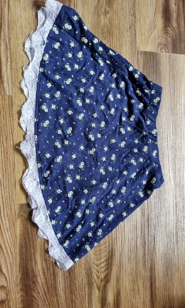 Elastic waist cheap skirt blue