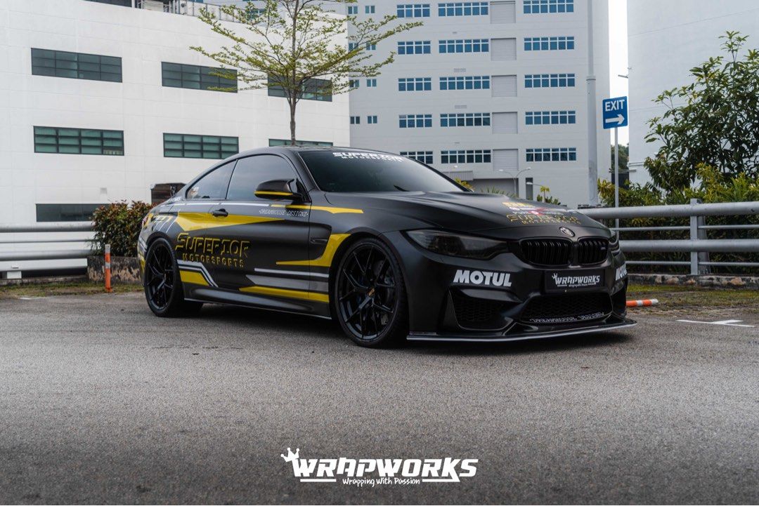 The Auto Firm - BMW M4 Wrapped Matte Black by My Son