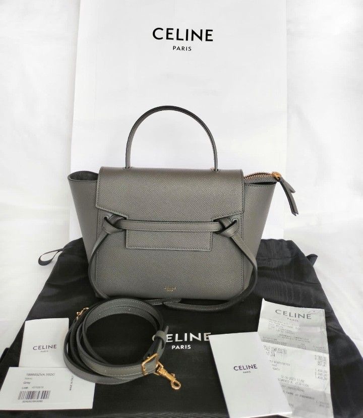 Celine nano belt grey hot sale