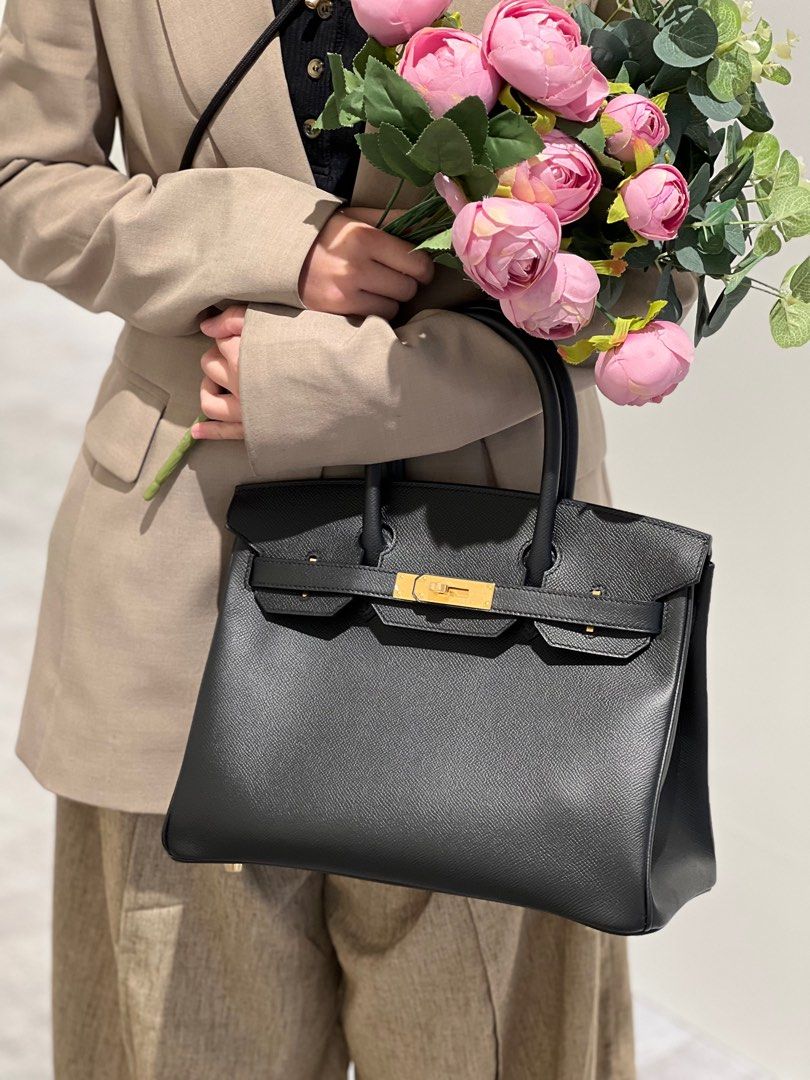Birkin 30 store black epsom