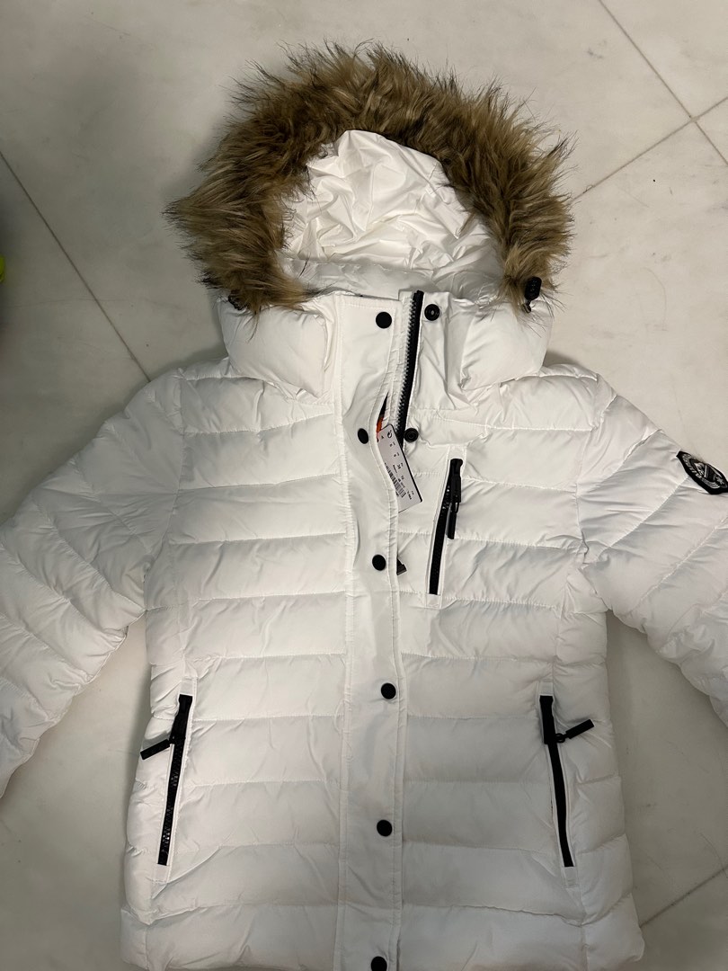 Puffer jacket with fur hood superdry cheap
