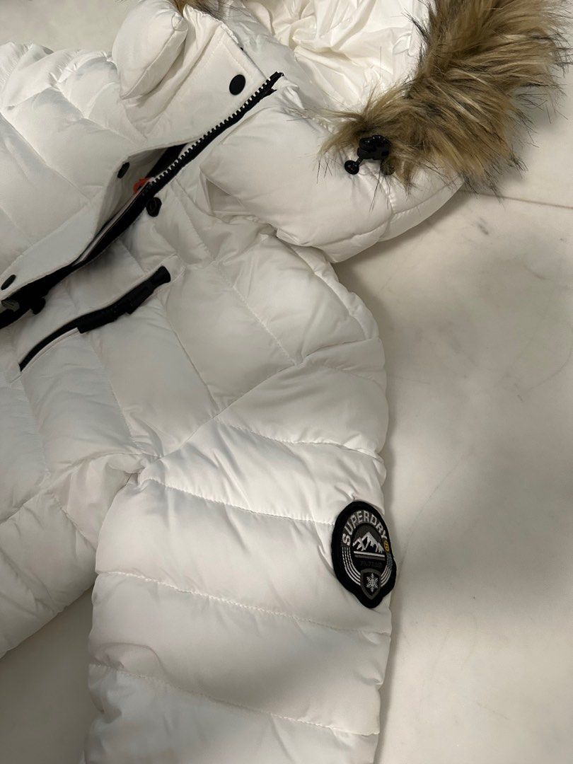 Puffer jacket with fur hood superdry top