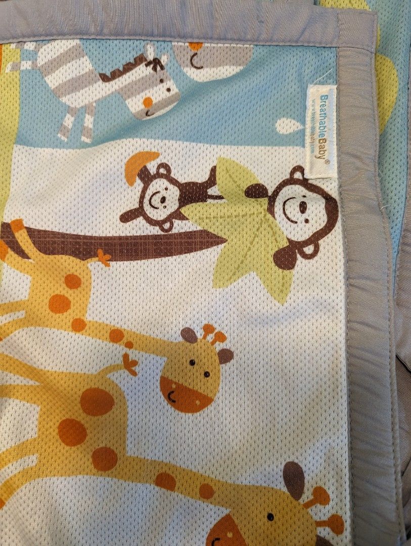 Breathable Baby Crib Bumper Zoo Babies Kids Baby Nursery