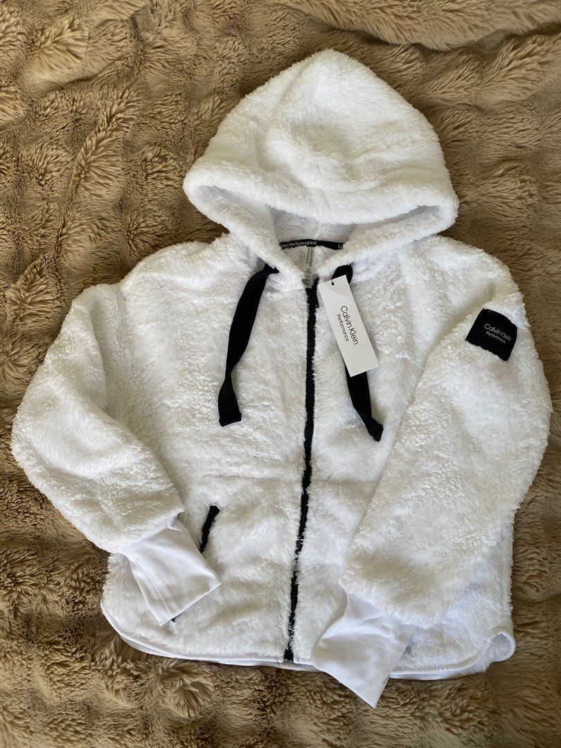 Calvin klein fuzzy jacket deals
