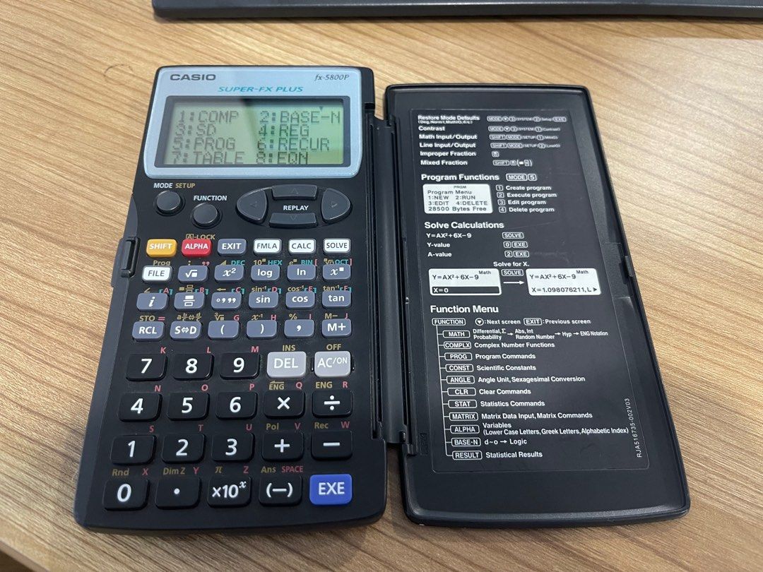 Casio FX-5800P Scientific Program Calculator - FX5800P, Hobbies & Toys,  Stationery & Craft, Stationery & School Supplies on Carousell