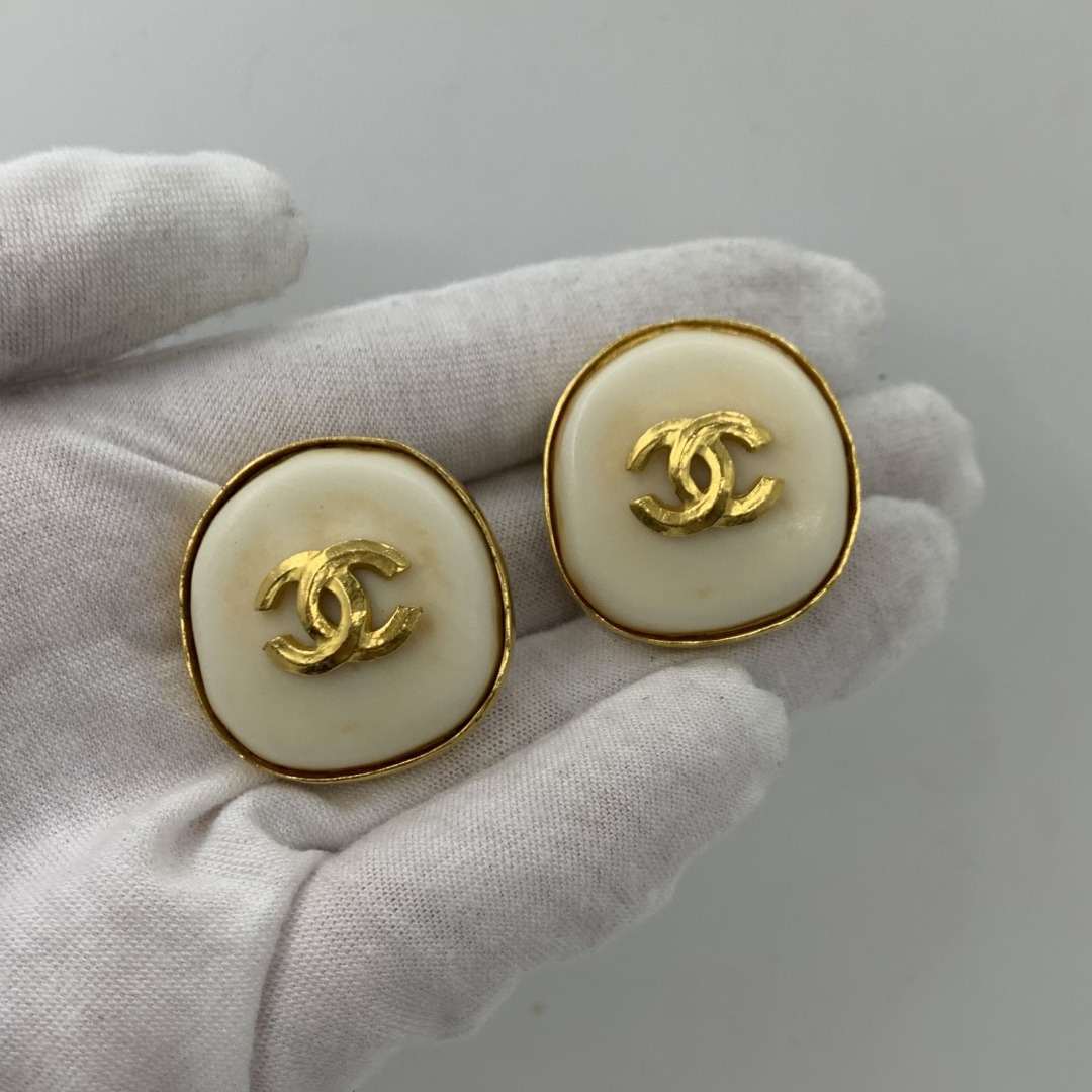 Coco chanel earrings cc studs on sale
